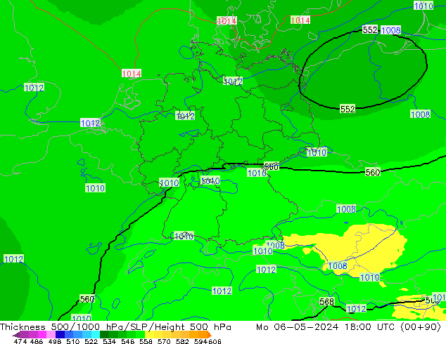 Thck 500-1000hPa UK-Global lun 06.05.2024 18 UTC