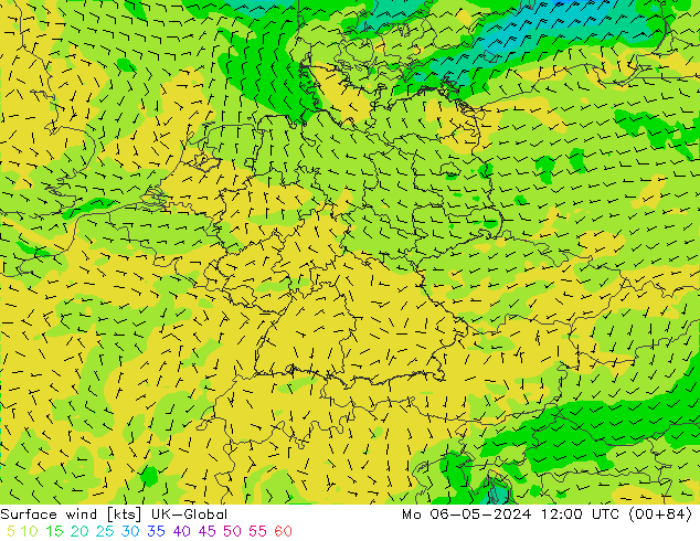 Wind 10 m UK-Global ma 06.05.2024 12 UTC