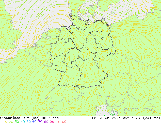 Streamlines 10m UK-Global Fr 10.05.2024 00 UTC