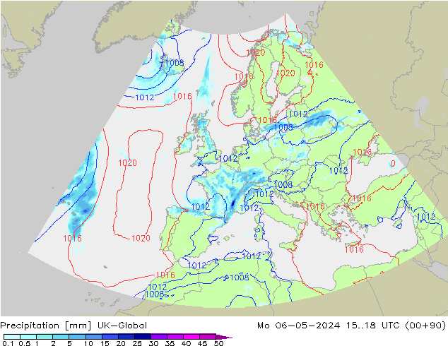 Niederschlag UK-Global Mo 06.05.2024 18 UTC