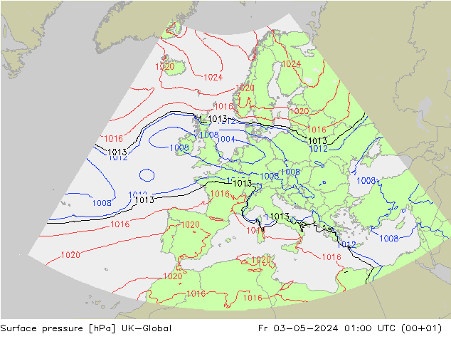 pression de l'air UK-Global ven 03.05.2024 01 UTC