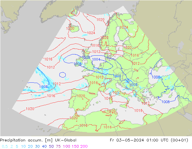Precipitation accum. UK-Global Sex 03.05.2024 01 UTC