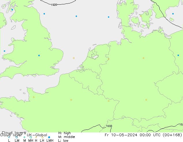 Cloud layer UK-Global Fr 10.05.2024 00 UTC