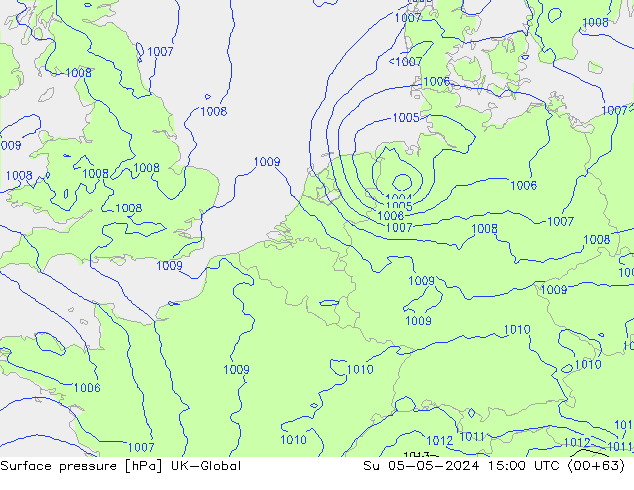 Yer basıncı UK-Global Paz 05.05.2024 15 UTC