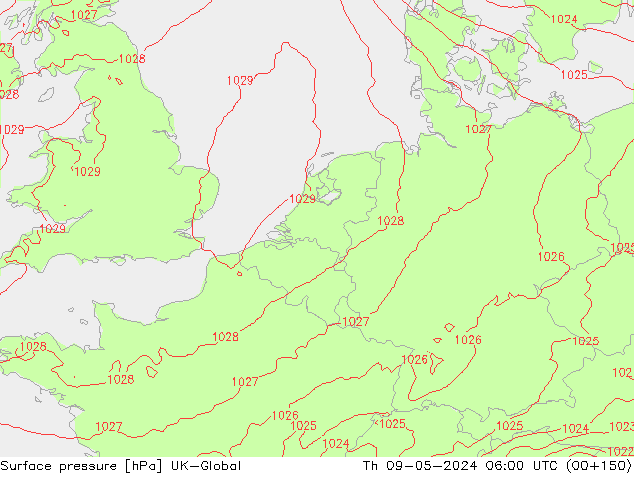 Luchtdruk (Grond) UK-Global do 09.05.2024 06 UTC