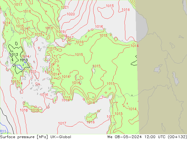 приземное давление UK-Global ср 08.05.2024 12 UTC