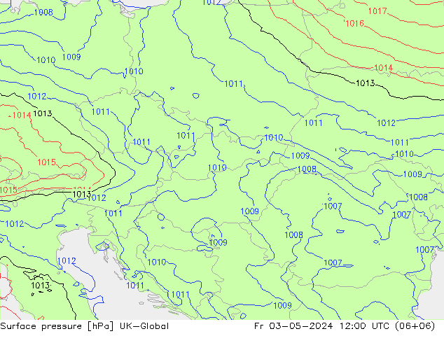 Surface pressure UK-Global Fr 03.05.2024 12 UTC