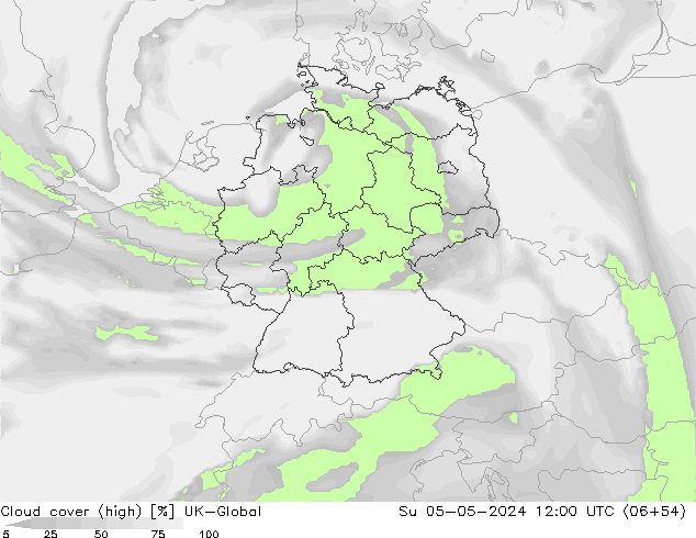 Nubes altas UK-Global dom 05.05.2024 12 UTC