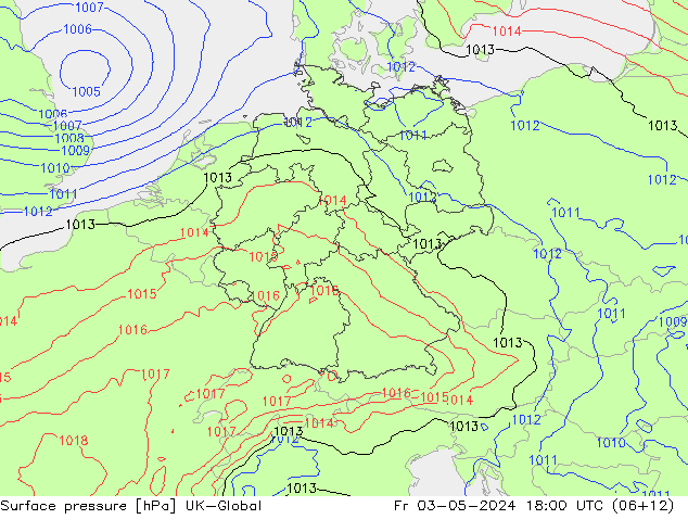 Luchtdruk (Grond) UK-Global vr 03.05.2024 18 UTC
