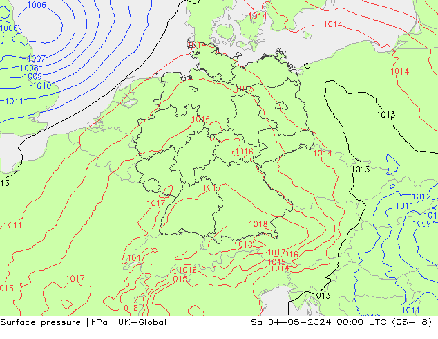 Surface pressure UK-Global Sa 04.05.2024 00 UTC