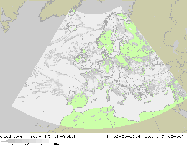 Nuages (moyen) UK-Global ven 03.05.2024 12 UTC