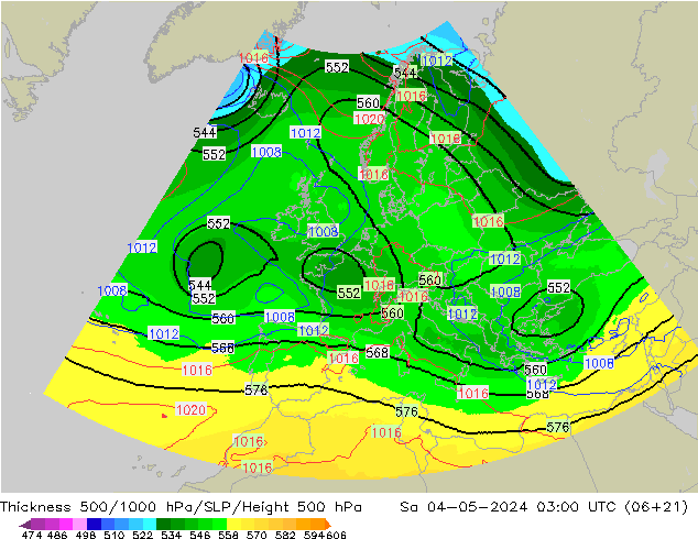 Thck 500-1000hPa UK-Global Sa 04.05.2024 03 UTC