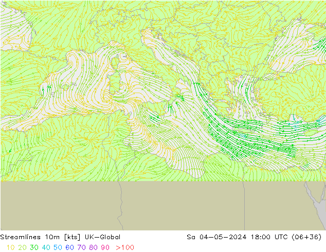 Streamlines 10m UK-Global Sa 04.05.2024 18 UTC