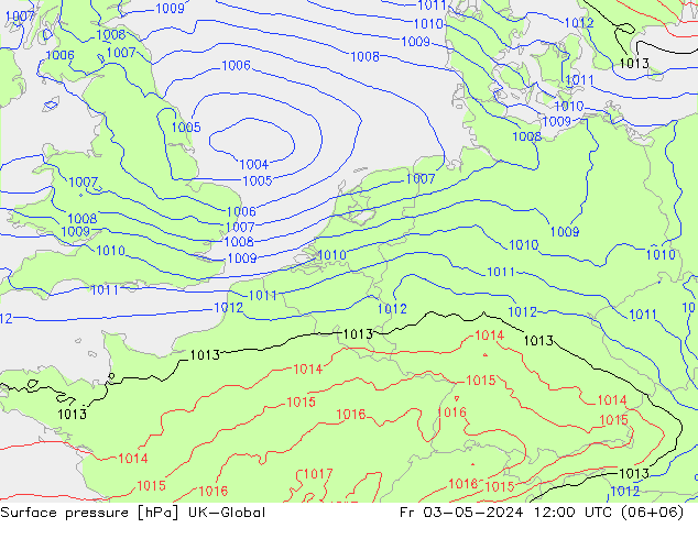 Yer basıncı UK-Global Cu 03.05.2024 12 UTC