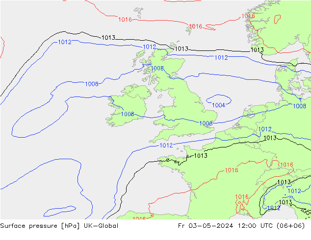 Surface pressure UK-Global Fr 03.05.2024 12 UTC