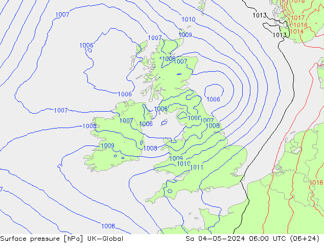 Luchtdruk (Grond) UK-Global za 04.05.2024 06 UTC