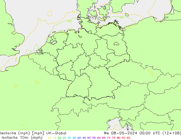 Isotachs (mph) UK-Global  08.05.2024 00 UTC