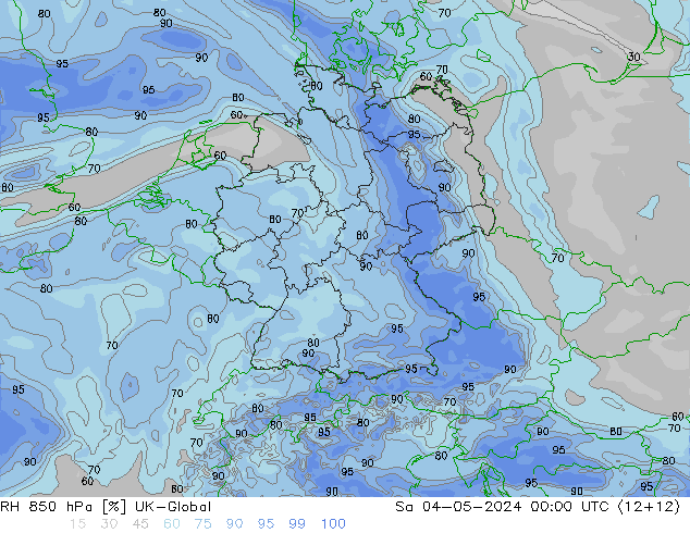 RH 850 hPa UK-Global Sa 04.05.2024 00 UTC