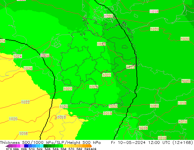 Thck 500-1000hPa UK-Global pt. 10.05.2024 12 UTC