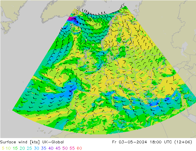 Surface wind UK-Global Fr 03.05.2024 18 UTC