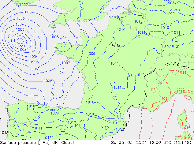 Bodendruck UK-Global So 05.05.2024 12 UTC