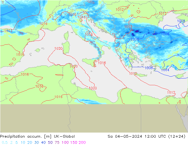 Precipitation accum. UK-Global so. 04.05.2024 12 UTC