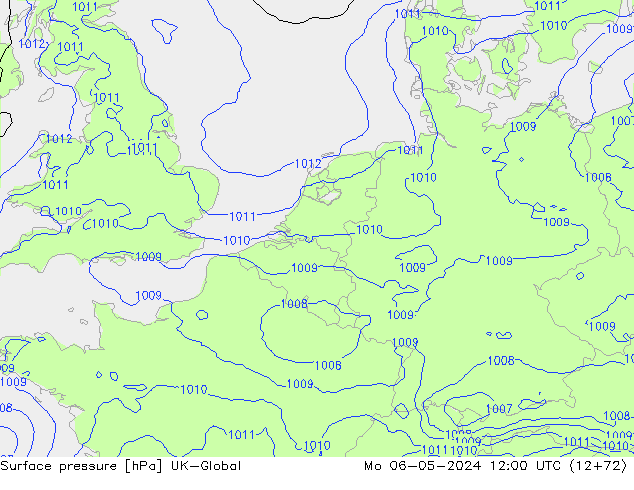 Yer basıncı UK-Global Pzt 06.05.2024 12 UTC