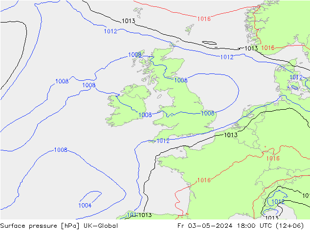 Surface pressure UK-Global Fr 03.05.2024 18 UTC