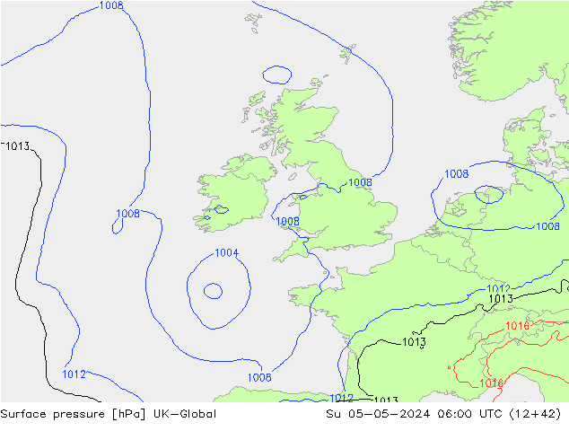 приземное давление UK-Global Вс 05.05.2024 06 UTC