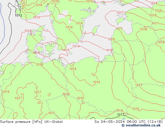 Surface pressure UK-Global Sa 04.05.2024 06 UTC