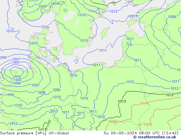 приземное давление UK-Global Вс 05.05.2024 06 UTC