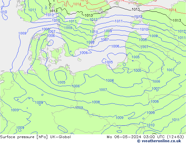 Luchtdruk (Grond) UK-Global ma 06.05.2024 03 UTC