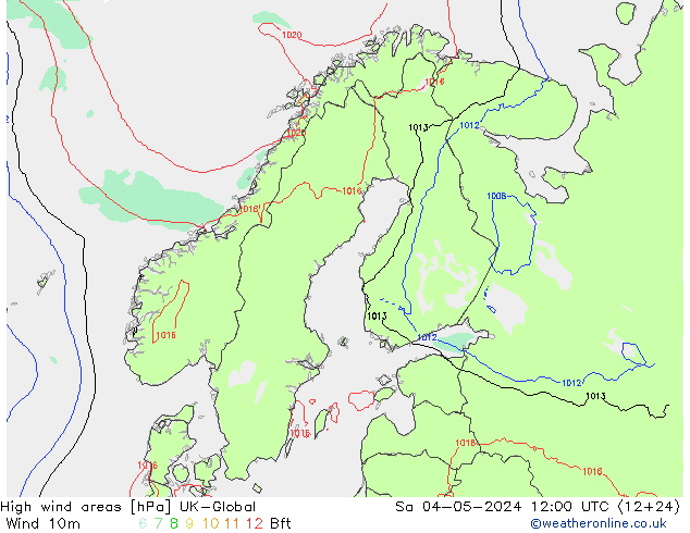 High wind areas UK-Global sáb 04.05.2024 12 UTC