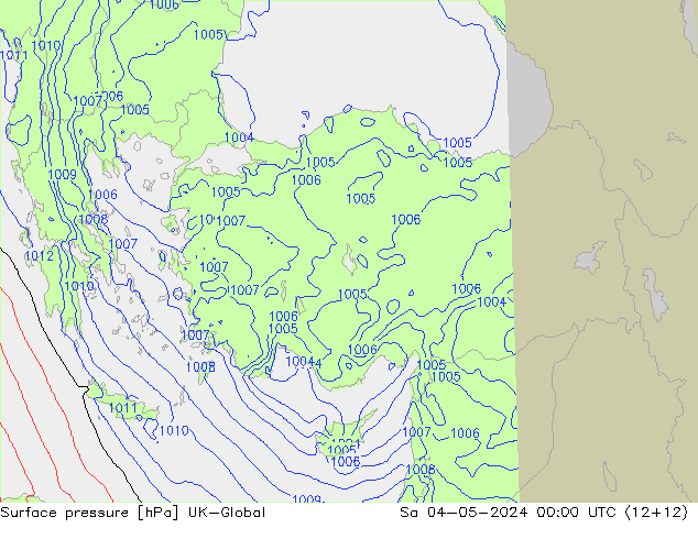 Yer basıncı UK-Global Cts 04.05.2024 00 UTC