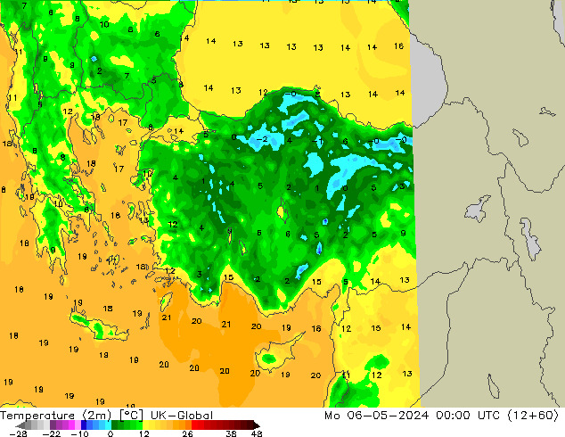 Temperatura (2m) UK-Global lun 06.05.2024 00 UTC