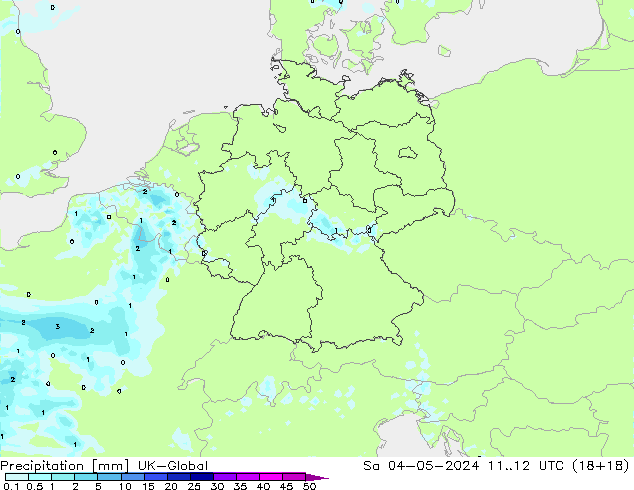 Yağış UK-Global Cts 04.05.2024 12 UTC