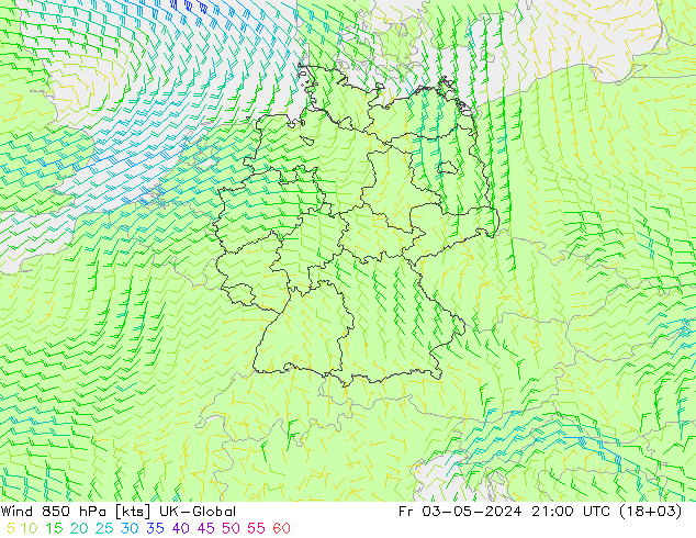 Viento 850 hPa UK-Global vie 03.05.2024 21 UTC