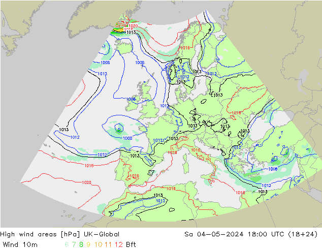 Windvelden UK-Global za 04.05.2024 18 UTC