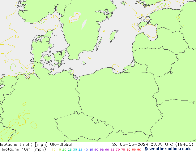 Isotachs (mph) UK-Global dim 05.05.2024 00 UTC