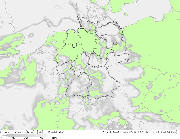 Nubes bajas UK-Global sáb 04.05.2024 03 UTC