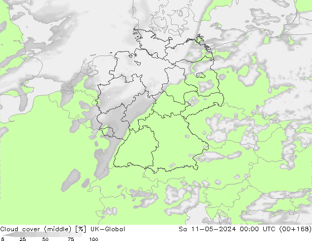 Nubes medias UK-Global sáb 11.05.2024 00 UTC