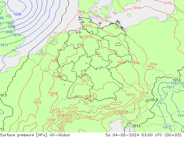 Surface pressure UK-Global Sa 04.05.2024 03 UTC