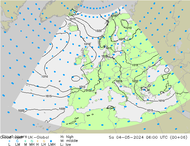 Wolkenschichten UK-Global Sa 04.05.2024 06 UTC