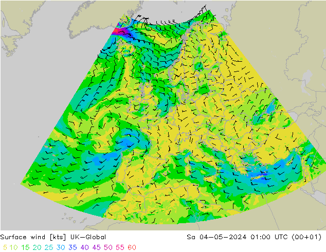 Surface wind UK-Global Sa 04.05.2024 01 UTC