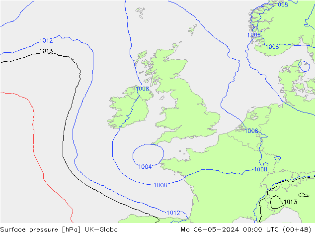 Yer basıncı UK-Global Pzt 06.05.2024 00 UTC