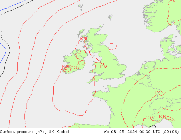 Luchtdruk (Grond) UK-Global wo 08.05.2024 00 UTC