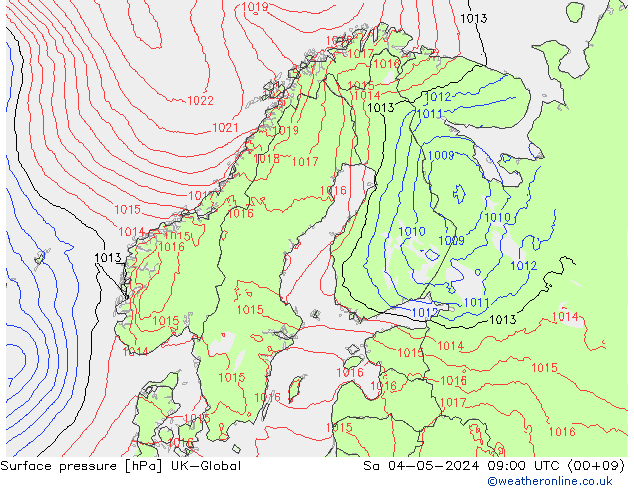 pressão do solo UK-Global Sáb 04.05.2024 09 UTC