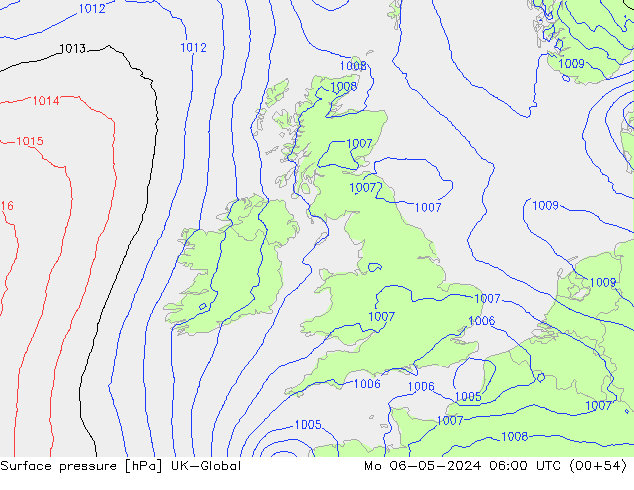 Yer basıncı UK-Global Pzt 06.05.2024 06 UTC