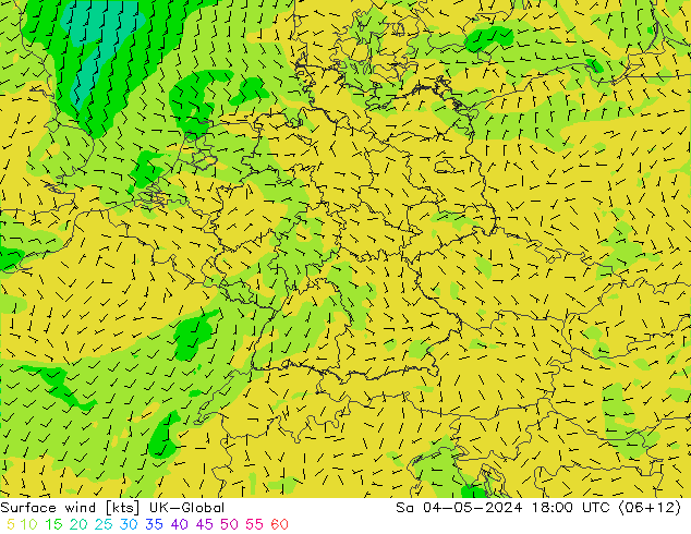 Surface wind UK-Global Sa 04.05.2024 18 UTC