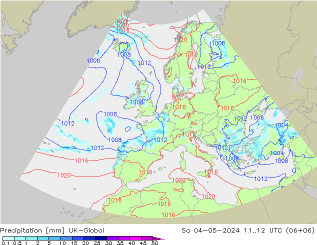 Neerslag UK-Global za 04.05.2024 12 UTC